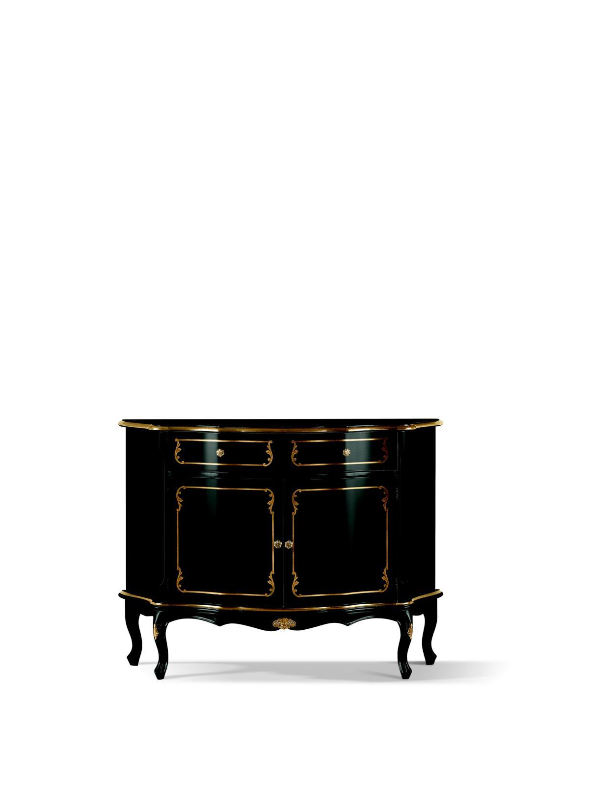Luxury Italian Wood Furniture Dresser Black Luxury Buffet Cabinet Living Room Dressers