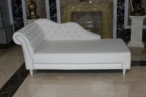 Lounge Chesterfield Sofa Lounger Upholstery Loungers Chaise Longues Club White New On Stock