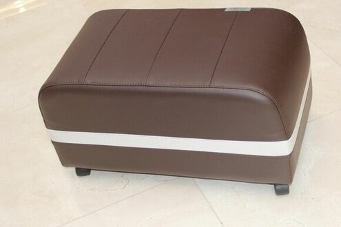 Footstool Ottoman Seat Bench Stool Sofa Pouf Brown Beige Upholstery On Stock