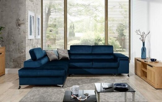 Modern sofa bed couch upholstery seat set L shape textile fabric sofas On Stock