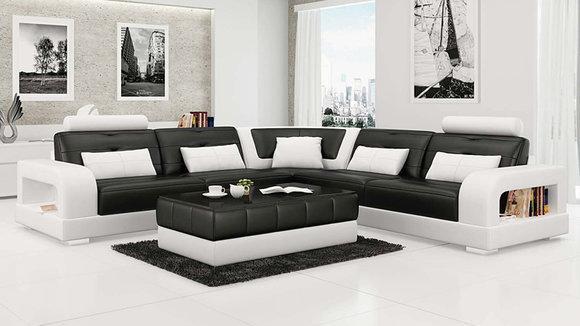 Leather sofa corner sofa designer sofa living H2209 L shape