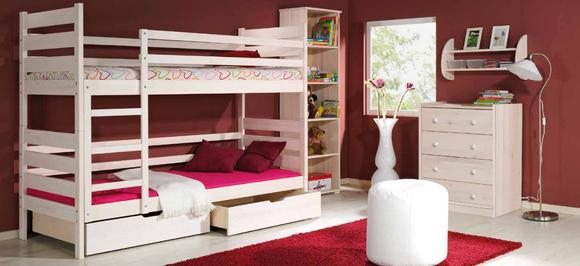Double Bunk Bed Bunk Beds Real Wood Children & Youth Room New