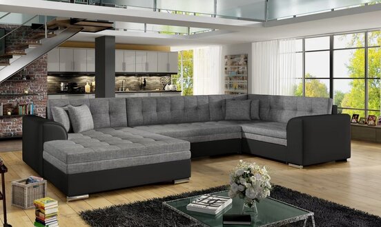 Corner sofa living area sofa couch U shape upholstery couches textile design On Stock