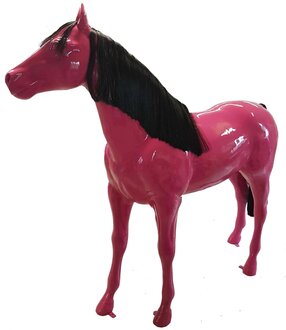 Abstract figure statue design sculpture decoration horse red outdoor indoor garden