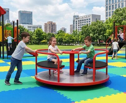 Merry-Go-Round children\'s carousel playground equipment round new