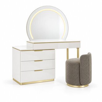 Dressing Table Set Console Mirror Bedroom Furniture Design Stool Set New