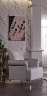 Armchair Upholstered Chair Lounge Armrests Upholstered Armchair Living Room Lounge