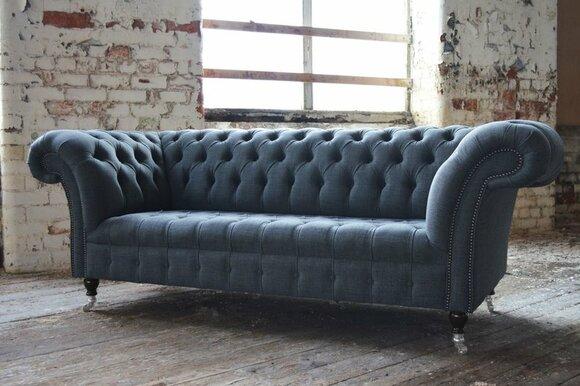 Chesterfield 3 Seater Sofa Upholstered Design Sofas Set Stylish Sofa New