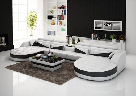 Leather Sofa Living Area Corner Sofa Corner Set Design Modern Sofa G8018D
