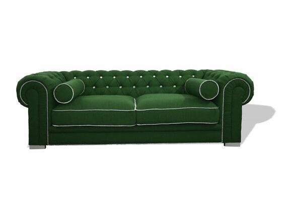 Chesterfield sofa 3 SEATER upholstery designer couches sofas set Green New