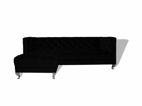Chesterfield Sofa 3-Seater Dark Black Textile Upholstered Couch Comfortable Sofa New