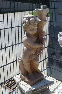 Garden Figure Antique Style Sculpture Figures Sculptures Decoration Deco Lamp On Stock