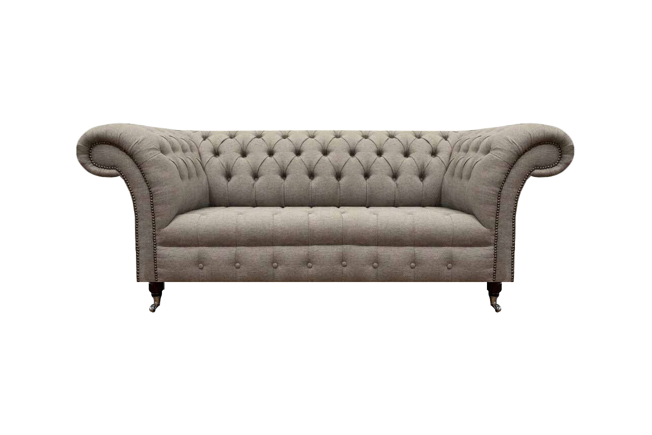 Upholstered furniture living room three seater sofa couch textile furnishings Chesterfield