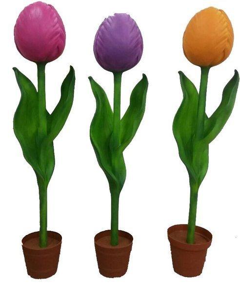 Decorative garden sculpture designed as tulip figure 190cm height