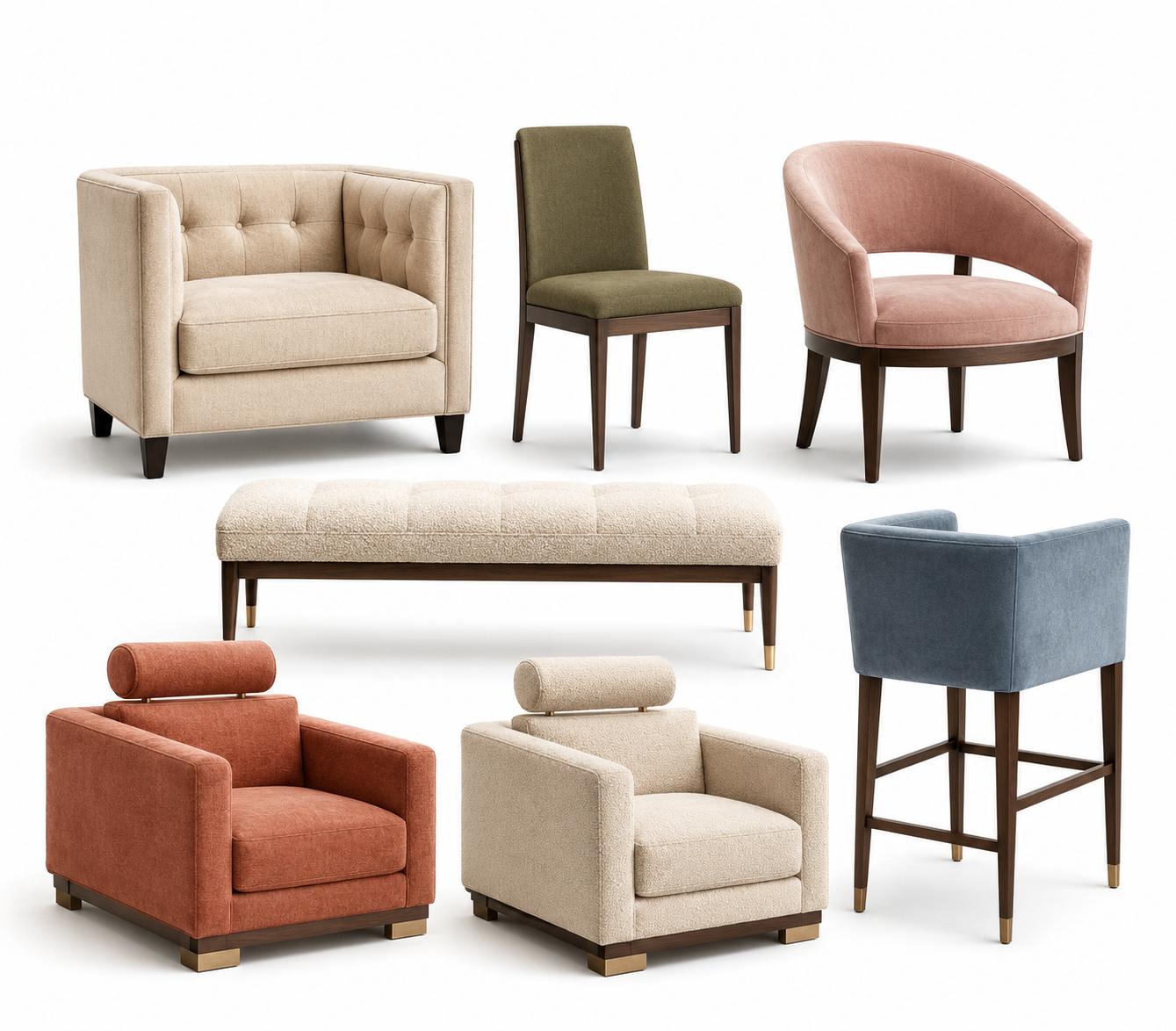 Chair, Bench & Armchair