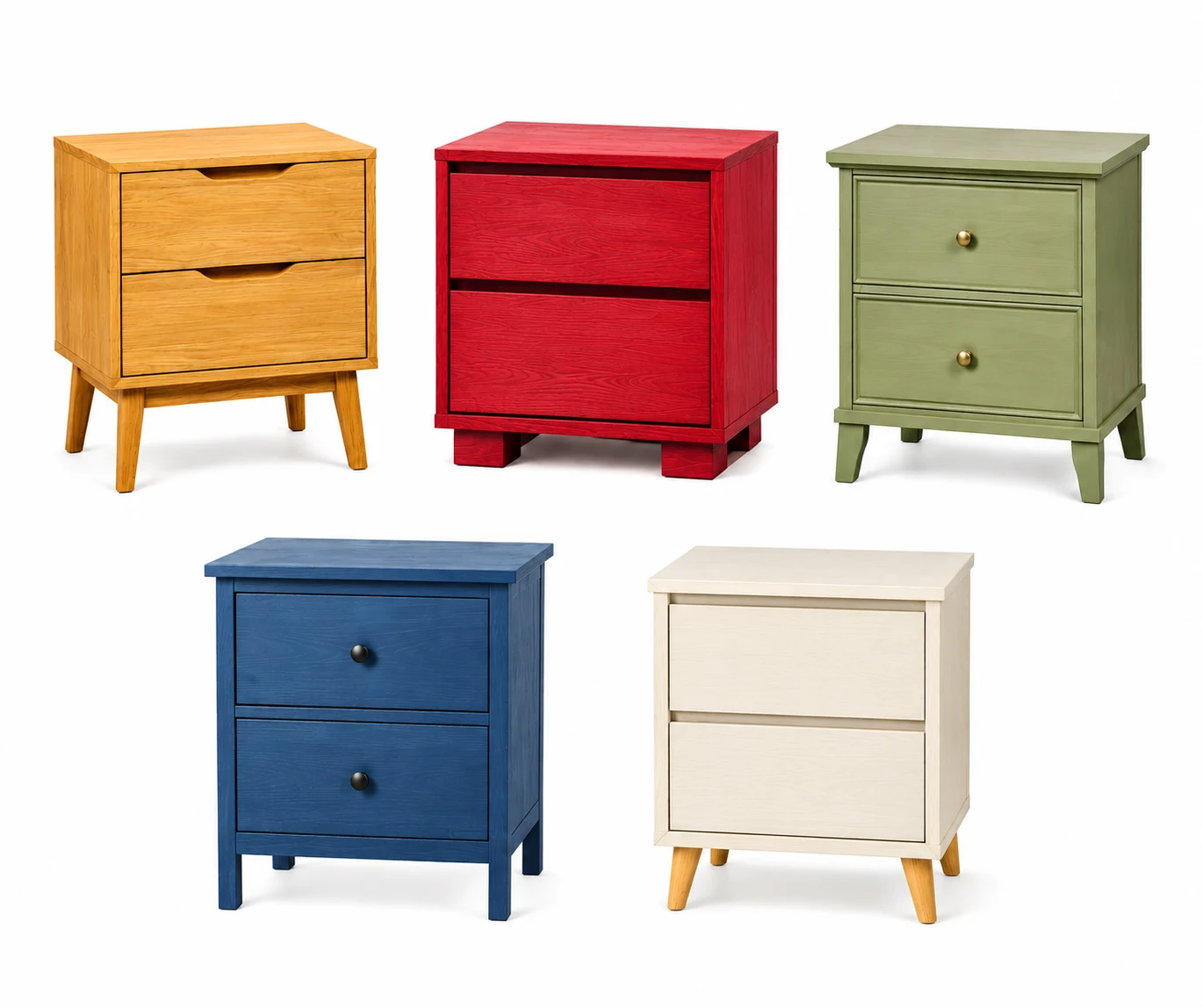 Wooden bedside tables