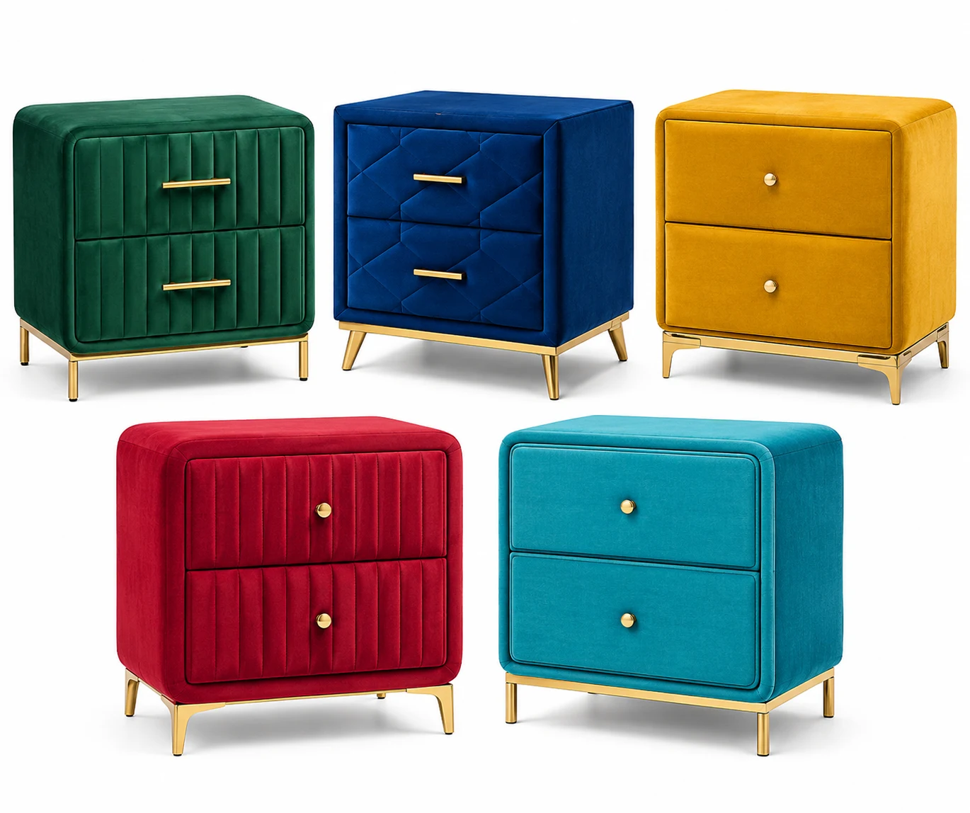 Upholstered bedside tables