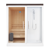 2-in-1 sauna with shower