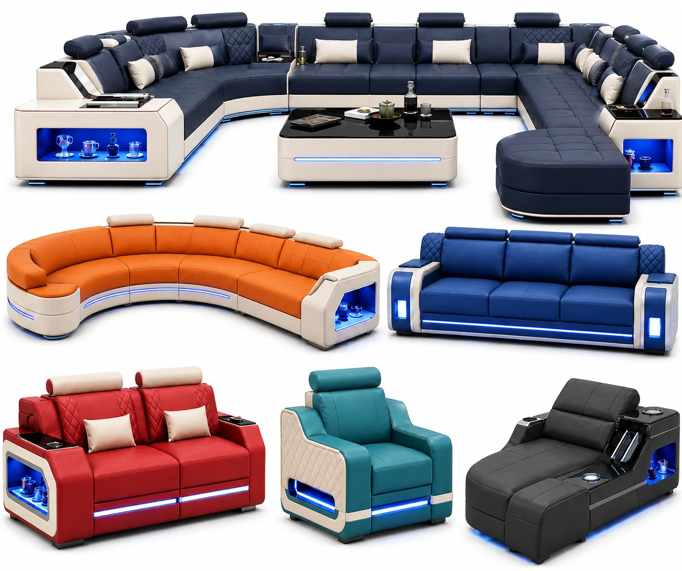 Modern LED-Couches