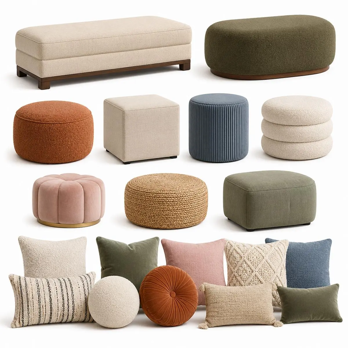 Footstool & Pillow