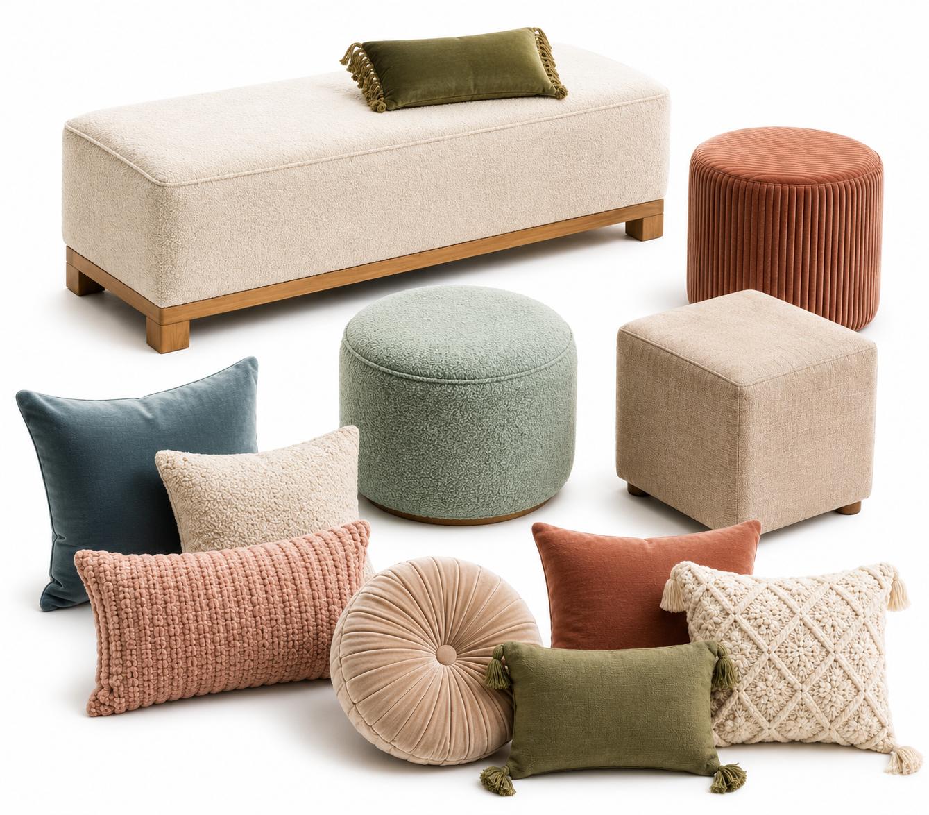 Footstool & Pillow