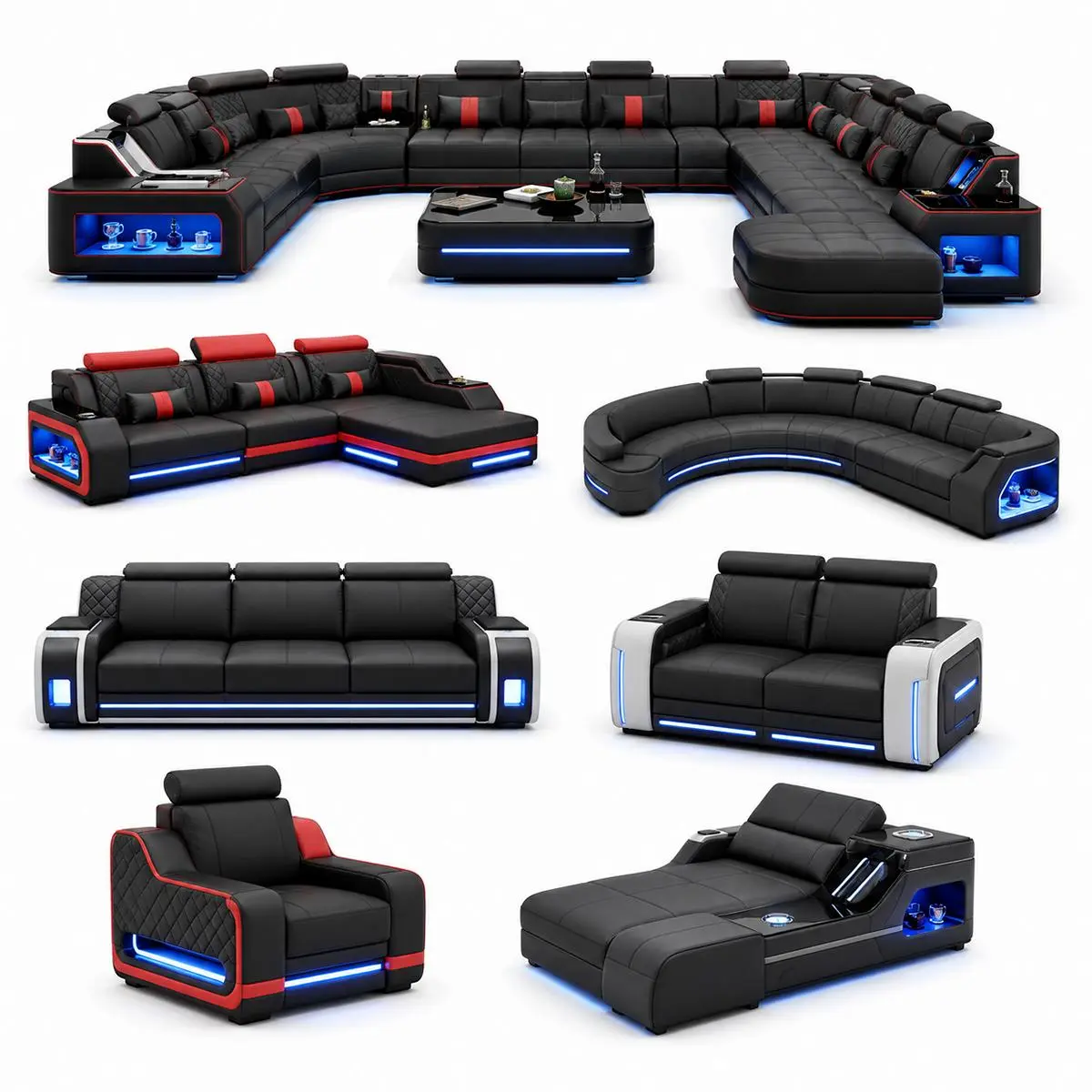 Modern LED-Couches