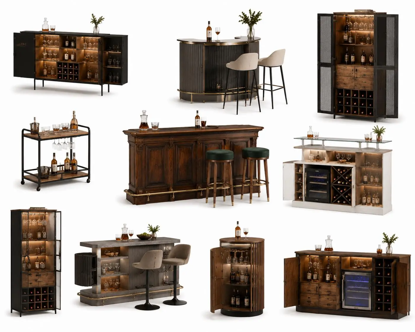 Bar counter & bar cabinet